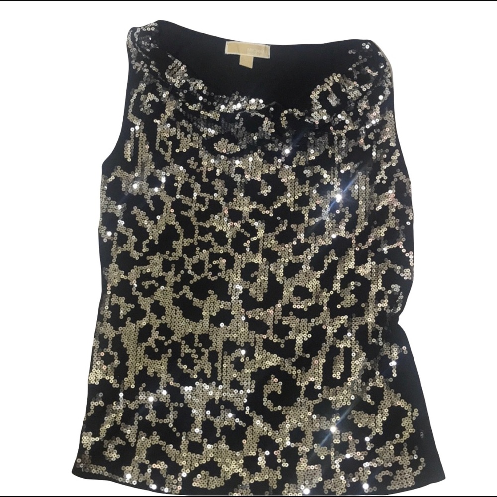 SOLD 🔥Michael Kors silver sequins top